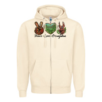 Sandshell Peace Love Orangutan Zipper Hoodie - LillyAllenDesigns