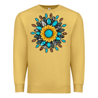 Antique Gold gemstone sunflower Premium Sweatshirt - Artiststas