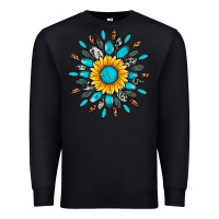 Black gemstone sunflower Premium Sweatshirt - Artiststas