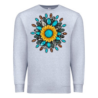 Heather Grey gemstone sunflower Premium Sweatshirt - Artiststas