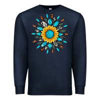 Navy gemstone sunflower Premium Sweatshirt - Artiststas