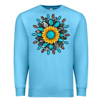 Ocean Blue gemstone sunflower Premium Sweatshirt - Artiststas