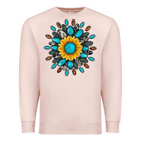 Pale Pink gemstone sunflower Premium Sweatshirt - Artiststas