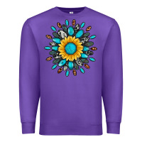 Purple gemstone sunflower Premium Sweatshirt - Artiststas