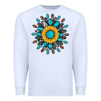 White gemstone sunflower Premium Sweatshirt - Artiststas