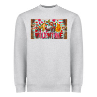 Heather Grey Nach Valentine Heavyweight Sweatshirt - CowhideDigitalArt