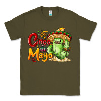 Army Green Cinco de mayo with cactus Classic Tee - NancyCooperArtShop