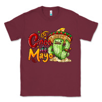 Burgundy Cinco de mayo with cactus Classic Tee - NancyCooperArtShop