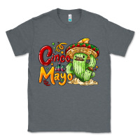Charcoal Heather Cinco de mayo with cactus Classic Tee - NancyCooperArtShop