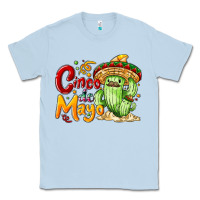 Dusty Blue Cinco de mayo with cactus Classic Tee - NancyCooperArtShop