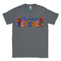 Charcoal Heather all american teacher Classic Tee - Artiststas
