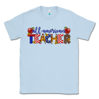 Dusty Blue all american teacher Classic Tee - Artiststas