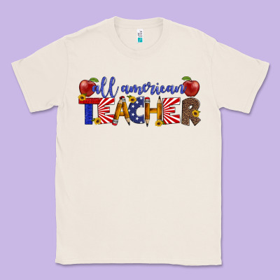 All American Teacher Classic Tee Designed By Artiststas