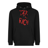 Black tax the rich shirt (on back)political t shirts for women men t shirt Heavyweight Hoodie - minhPixels