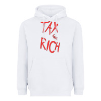 White tax the rich shirt (on back)political t shirts for women men t shirt Heavyweight Hoodie - minhPixels