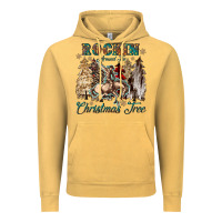 Vintage Mustard rockin around the christmas tree Vintage Hoodie - CowGirlArtShop