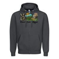 Smoke Peace Love Hippo Zipper Hoodie - LillyAllenDesigns
