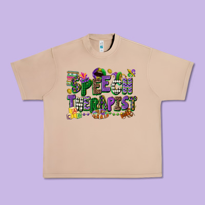 Speech Therapist Mardi Gras Cowgirl Urban Heavy Tee Designed By Cowgirlartshop