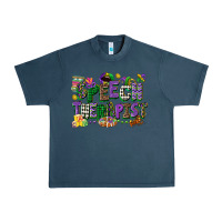 Midnight Navy speech therapist mardi gras cowgirl Urban Heavy Tee - CowGirlArtShop