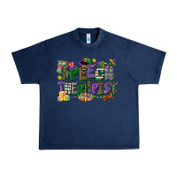 Navy speech therapist mardi gras cowgirl Urban Heavy Tee - CowGirlArtShop