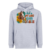 Heather Grey just a girl who loves horses Heavyweight Hoodie - Artiststas