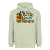 Matcha just a girl who loves horses Heavyweight Hoodie - Artiststas