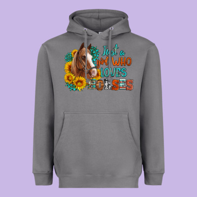 Just A Girl Who Loves Horses Heavyweight Hoodie Designed By Artiststas