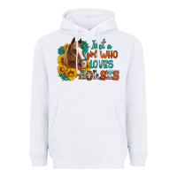 White just a girl who loves horses Heavyweight Hoodie - Artiststas