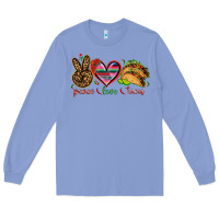 Colony Blue Peace love tacos Mexico Long Sleeve Tee - HowdyJamesFarm