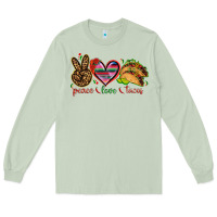 Matcha Peace love tacos Mexico Long Sleeve Tee - HowdyJamesFarm