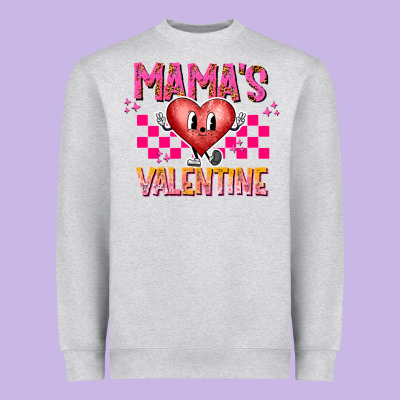 Mamas Valentine Heavyweight Sweatshirt Designed By Cowhidedigitalart