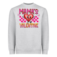 Heather Grey Mamas Valentine Heavyweight Sweatshirt - CowhideDigitalArt