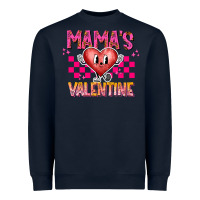 Navy Mamas Valentine Heavyweight Sweatshirt - CowhideDigitalArt