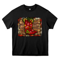 Black cowboy boots christmas Heavy Core Tee - JahusDesignShop