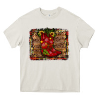 Cream cowboy boots christmas Heavy Core Tee - JahusDesignShop