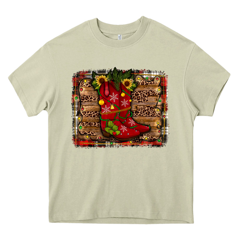 Cowboy Boots Christmas Heavy Core Tee by JahusDesignShop | Teevron