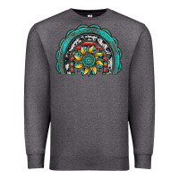 Charcoal Heather gemstone sunflower  rainbow Premium Sweatshirt - Artiststas