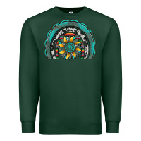 Sports Green gemstone sunflower  rainbow Premium Sweatshirt - Artiststas