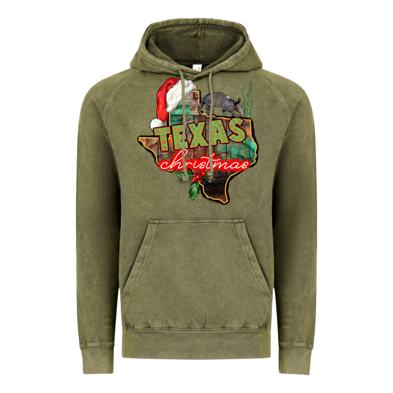 Texas Christmas Vintage Hoodie by CowGirlArtShop | Teevron