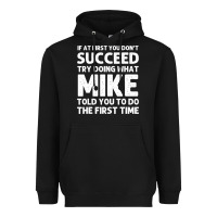 Mike Gift Name Personalized Birthday Funny Christmas Joke Heavyweight Hoodie | Teevron