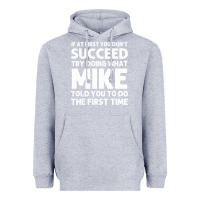 Heather Grey mike gift name personalized birthday funny christmas joke Heavyweight Hoodie - minhPixels