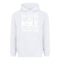 White mike gift name personalized birthday funny christmas joke Heavyweight Hoodie - minhPixels