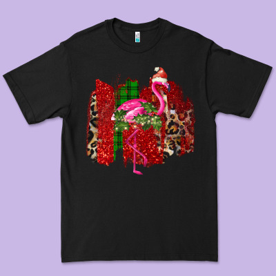 Christmas Flamingo Premium Tee Designed By Bettercallsaul