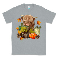 Heather Grey Heifer with Pumpkins Classic Tee - texasbilliewilder