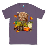 Lavender Heifer with Pumpkins Classic Tee - texasbilliewilder