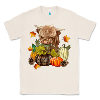Natural Heifer with Pumpkins Classic Tee - texasbilliewilder