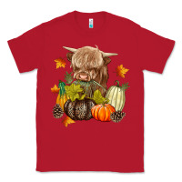 Red Heifer with Pumpkins Classic Tee - texasbilliewilder