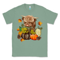 Sage Heifer with Pumpkins Classic Tee - texasbilliewilder