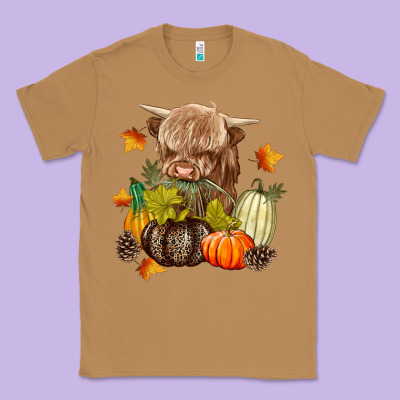 Heifer With Pumpkins Classic Tee Designed By Texasbilliewilder