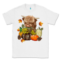 White Heifer with Pumpkins Classic Tee - texasbilliewilder